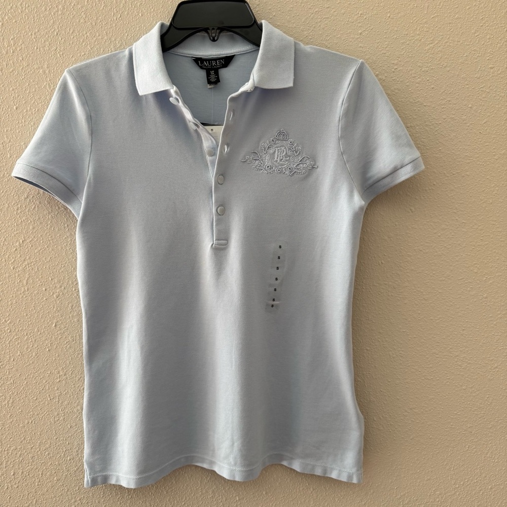 Ralph Lauren Sky Blue Polo Shirt Cotton Size SP